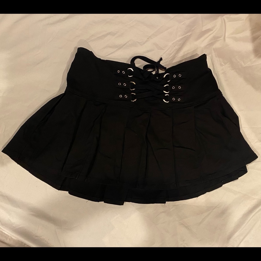 Vintage Y2K TRIPP Pleated corset lace mini skirt